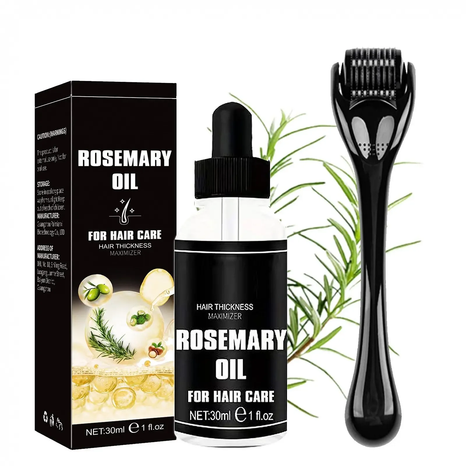Олія Розмарину Набір для Волосся з Дермаролером 0.5 мм, фото №1