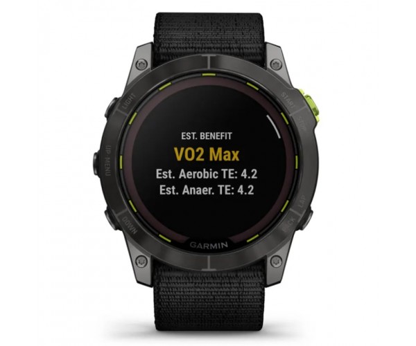 Смарт-годинник Garmin Enduro 2 Sapphire Carbon Gray DLC Titanium with Black UltraFit Nylon Strap (010-02754-13), фото №8