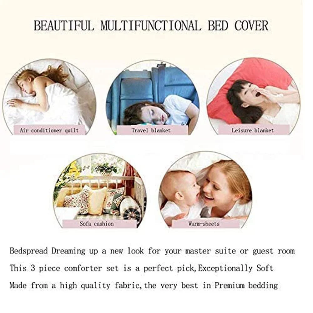 Покривало стьобане SETSCZY в стилі печворк Двосторонній 3 предмети Наволочки, фото №7