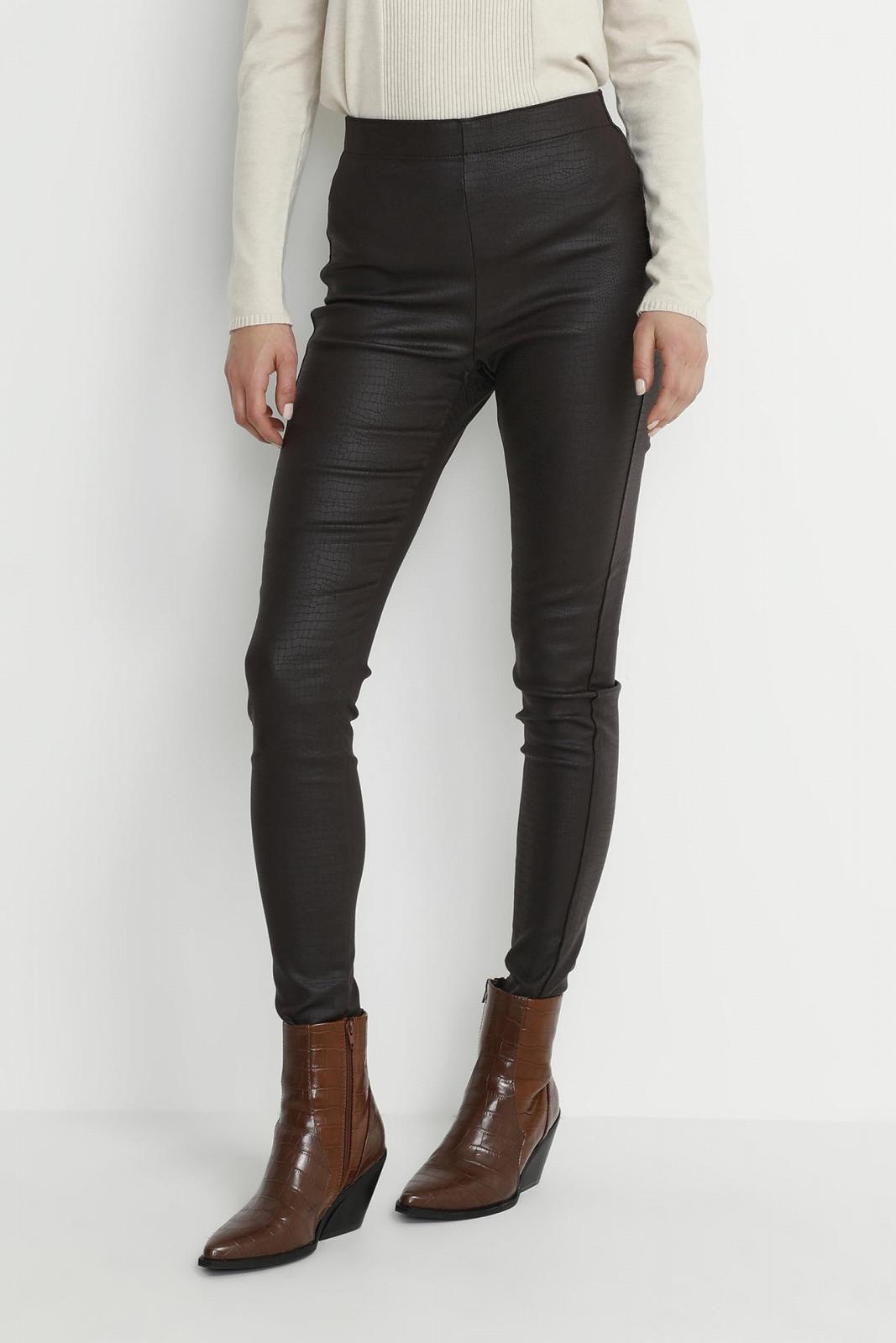 Легінси Cream CRTabea Жіночі Slim Fit Штучна Шкіра Крокодил Анімалістичний візерунок, фото №4