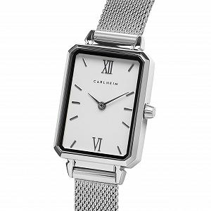 Жіночий годинник Carlheim Mila Petite Square 2620, білий, сріблястий, класичний synthetic.ua - Фото 1