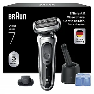 Електробритва Braun Series 7 71-S7200cc 360° Flex станція очищення Електробритва для вологого та сухого гоління Сріблястий - Фото 1