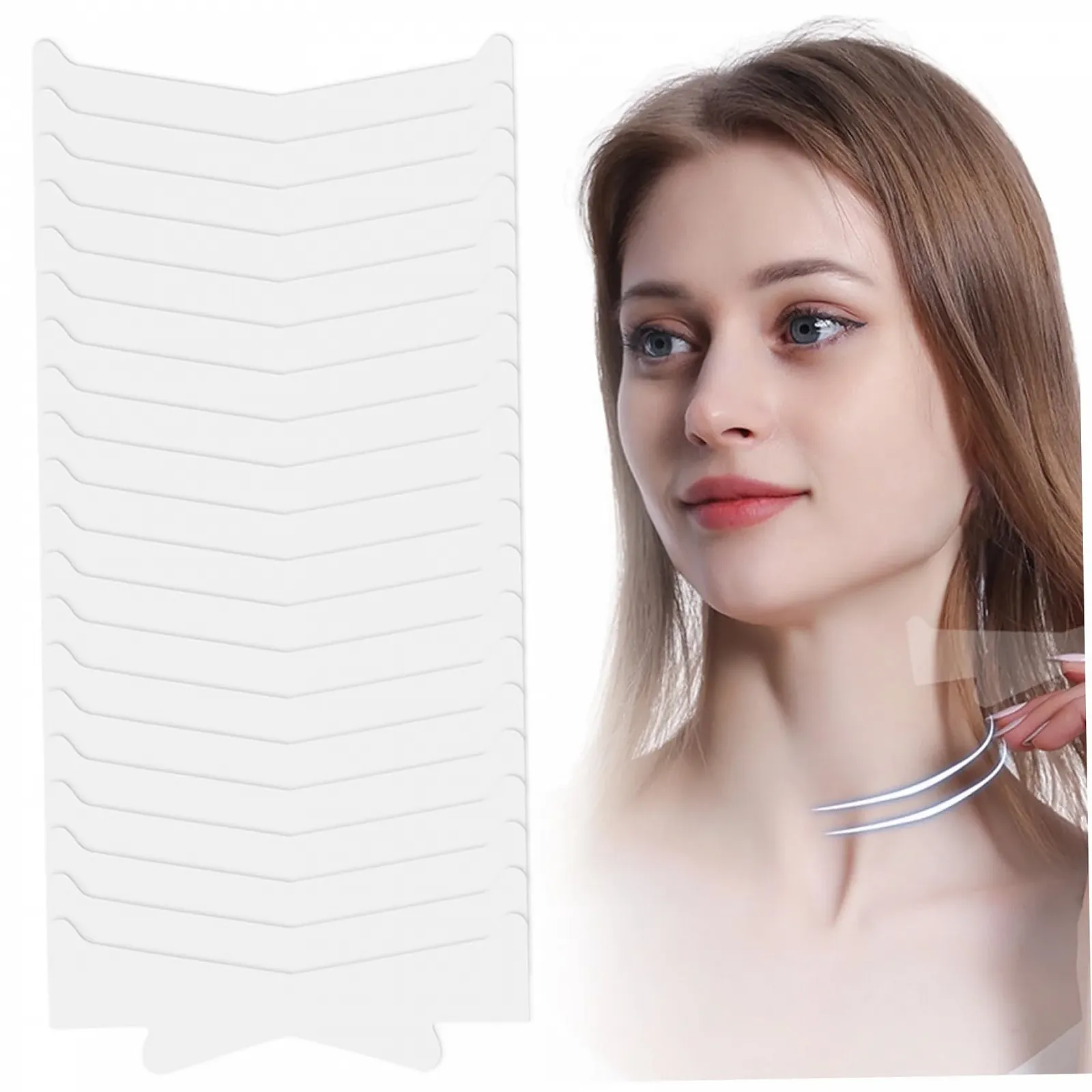 Стрічки для підтяжки обличчя Еластичні дихаючі смужки для підтяжки шиї 20 шт, фото №3
