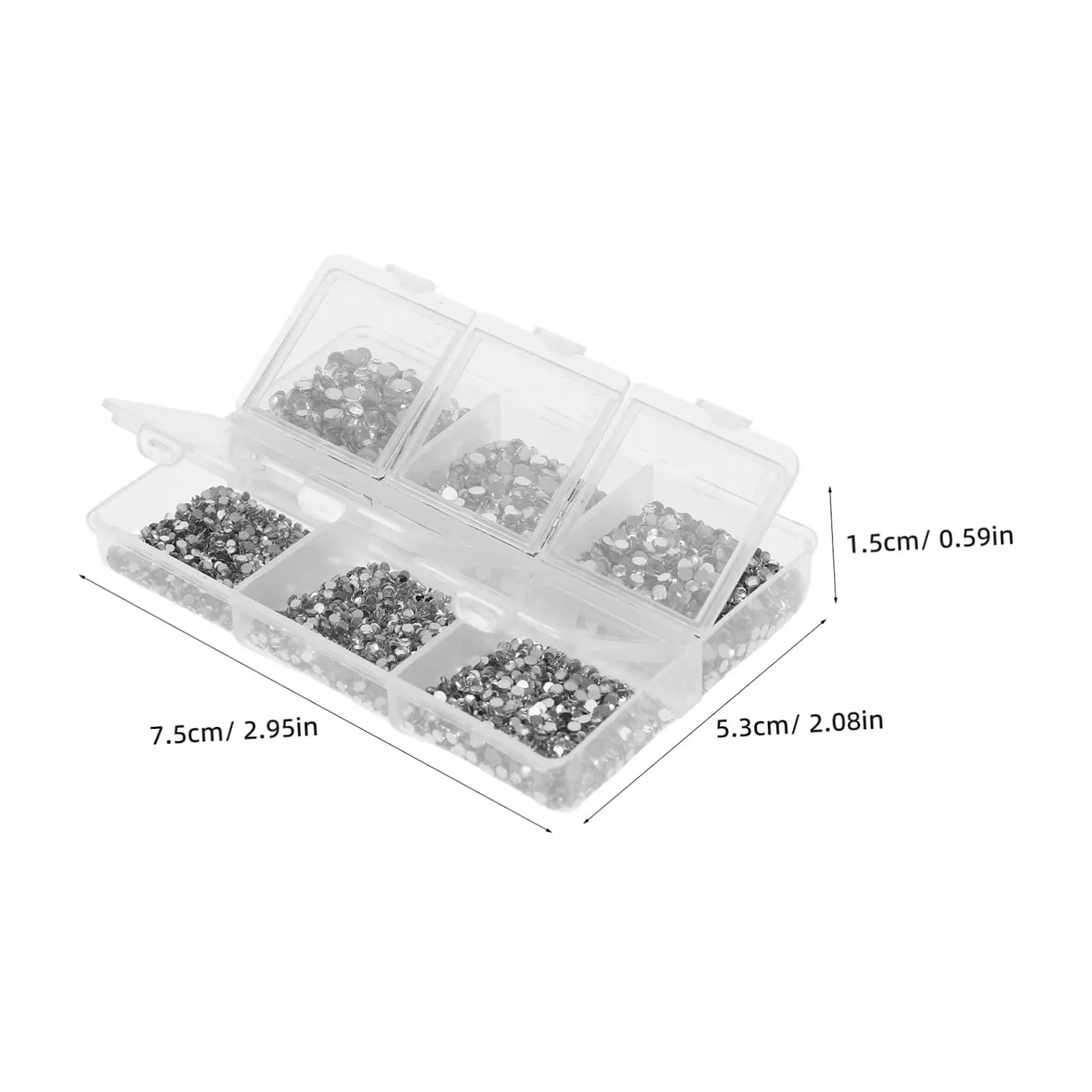Набор страз для ногтей с плоской задней стенкой для украшения ногтей Круглый набор страз с ручкой для подъема для DIY украшения ногтей, фото №2