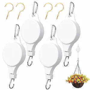Регульовані гачки для рослин Gueenky Pack of 4 White - Фото 1