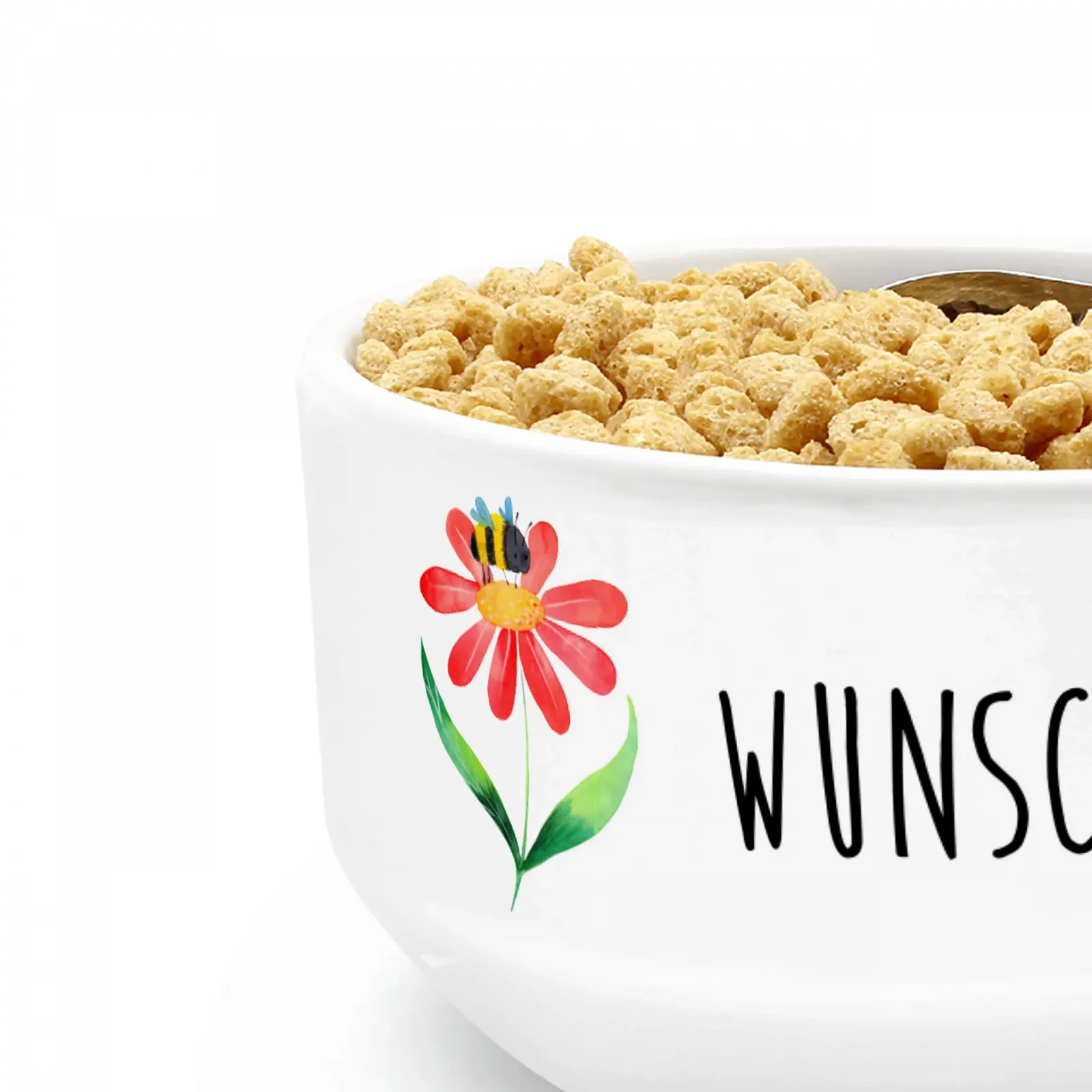 Миска для завтрака Mr. & Mrs. Panda Пчелка Цветок Персонализированный, фарфоровый, с рисунком, фото №5