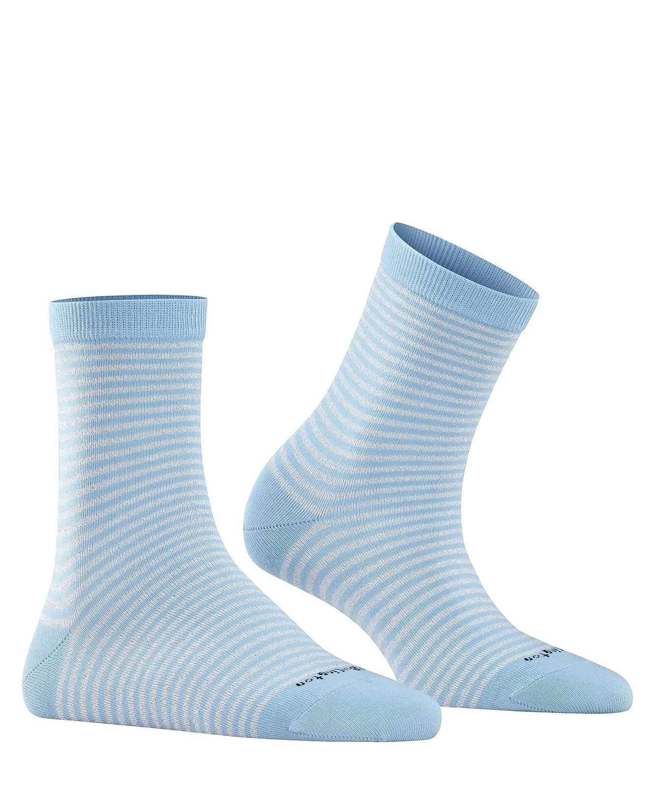 Женские носки Burlington Ladywell Ringlet Хлопок Черный Белый Полосатый Блестящий Голубой (Blue Haze 6291) Размер 36-41, фото №2