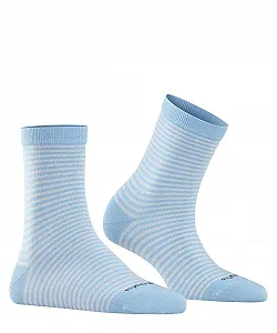 Женские носки Burlington Ladywell Ringlet Хлопок Черный Белый Полосатый Блестящий Голубой (Blue Haze 6291) Размер 36-41 synthetic.ua - Фото 1