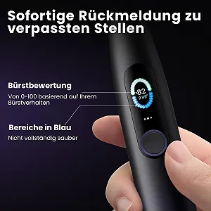 Електрична звукова зубна щітка Oclean X Pro Кольоровий дисплей 3 режими 32 інтенсивності Темно-фіолетова synthetic.ua - Фото 1