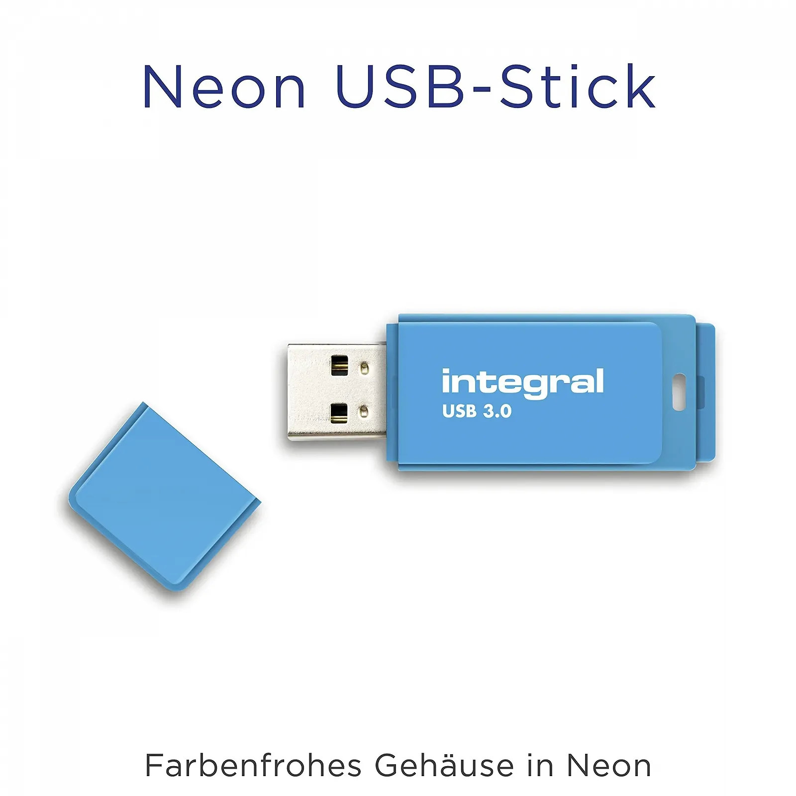 USB-накопичувач Integral Neon 128GB USB 3.0 Blue, фото №3