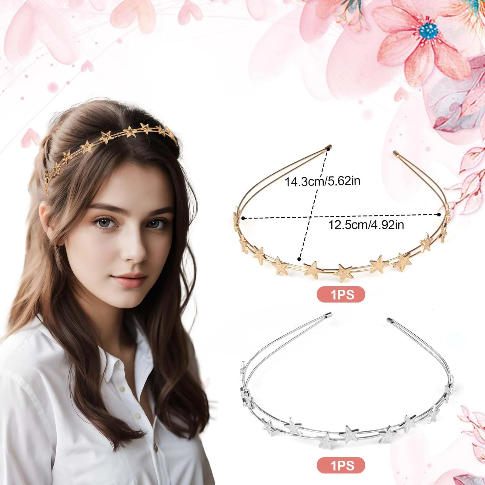 Набір з 2 жіночих обручів для волосся, фото №7