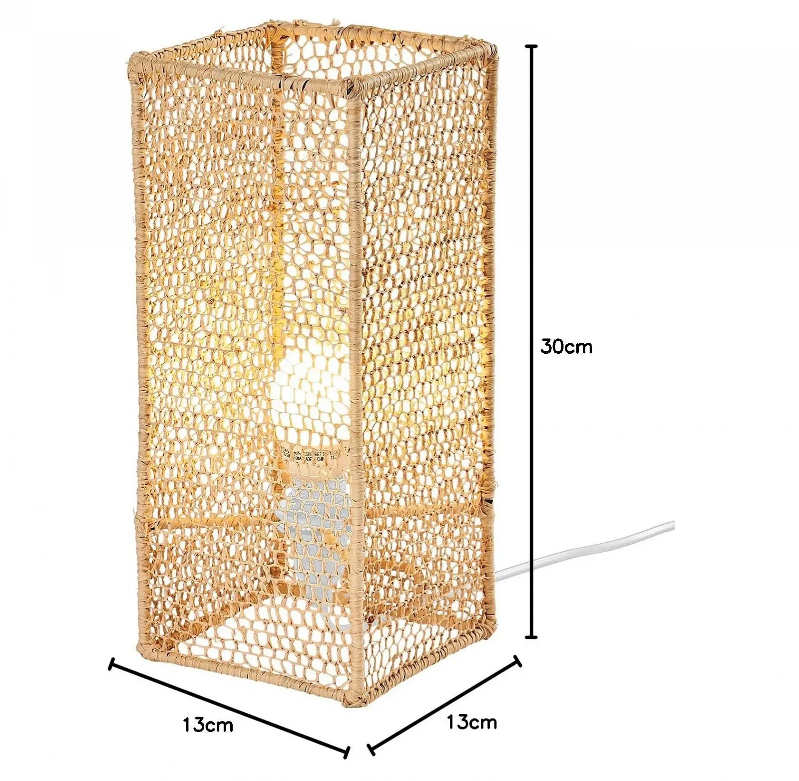Настільна лампа Marrakech Ariana 30 см Рафія Бохо-стиль, фото №9