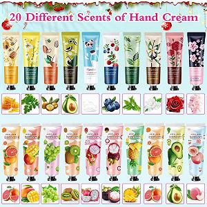 Набор мини-кремов для рук 20 шт, мини-набор для женщин на Рождество, увлажняющий крем для сухих потрескавшихся рук, маленькие подарки для женщин и мужчин, на День матери, День Святого Валентина, подарок на день рождения synthetic.ua - Фото 1