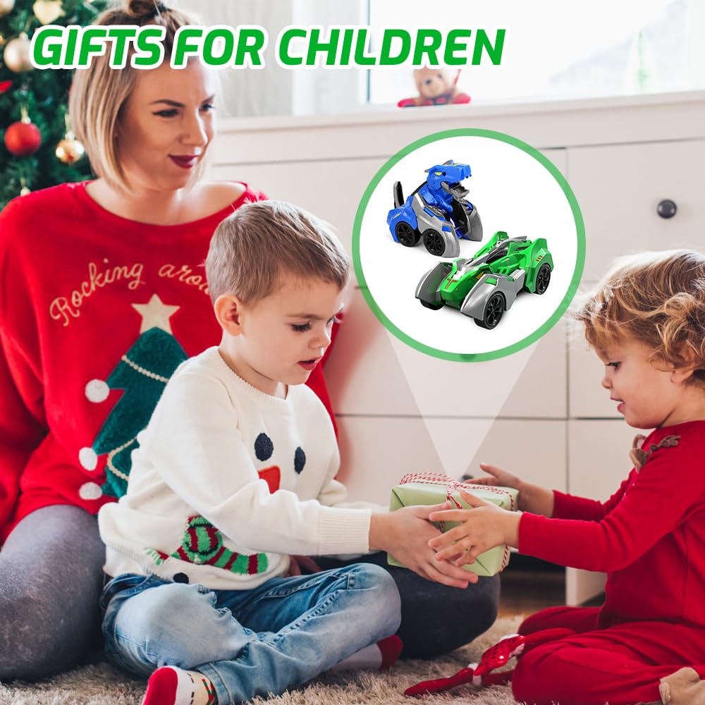 Игрушка Hojalis Dinosaur Transform Car Набор 2 шт. Динозавровый трансформер для детей 3 4 5 6 лет, фото №7