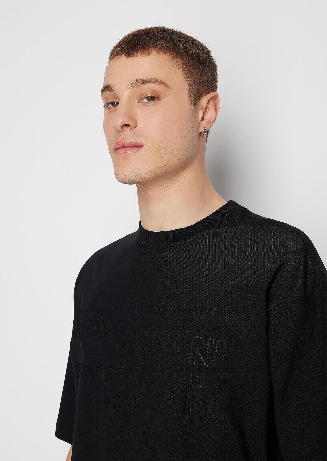 Джемпер-поло Armani Exchange Oversized Чоловічий з плотного бавовняного джерсі з логотипом, фото №5