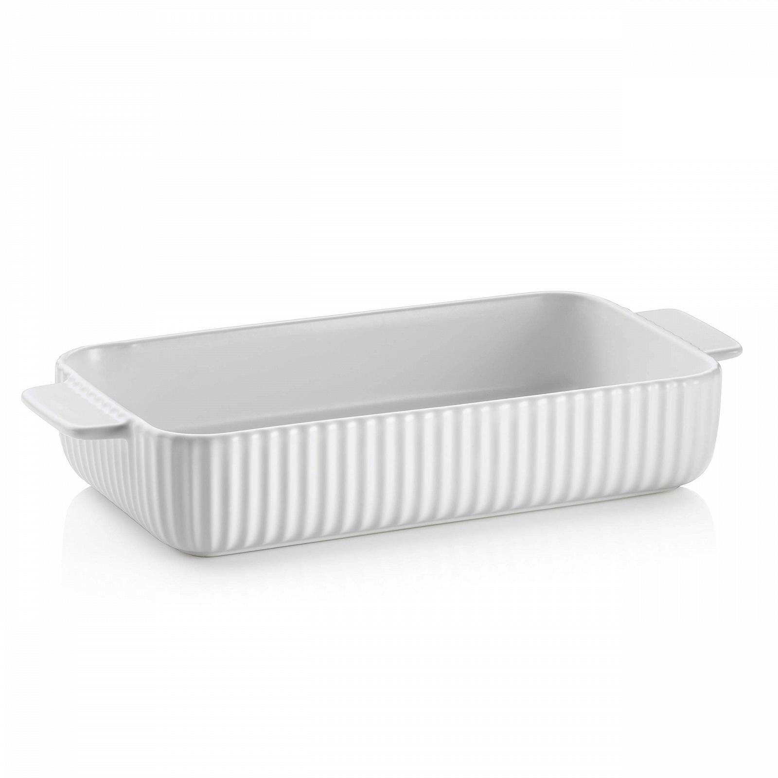 Форма для запікання та сервірування kela Maila 6 x 16 x 28 см Біла керамічна жаростійка до 280 °C Вінтажна, фото №1