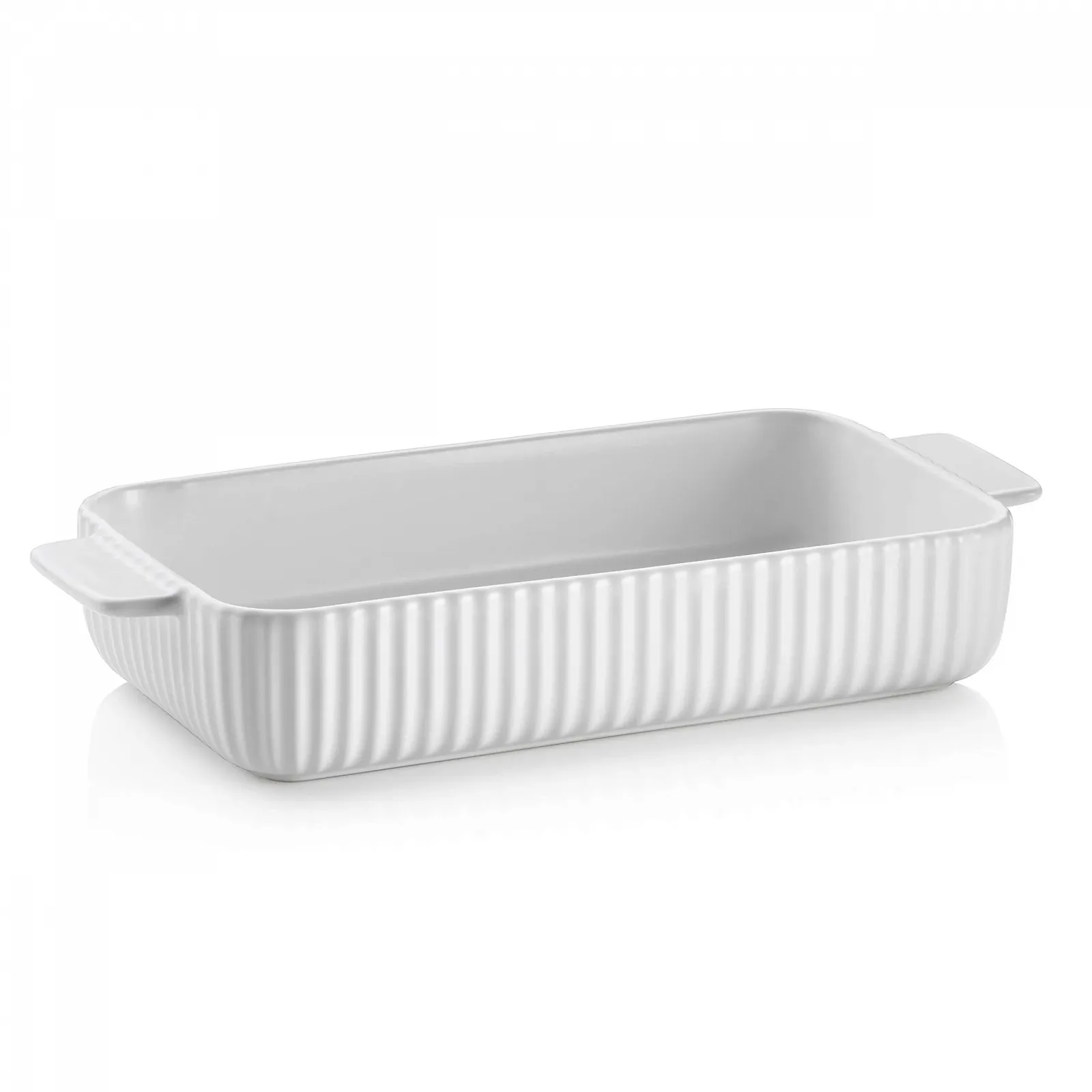Форма для запекания и сервировки kela Maila 6 x 16 x 28 см Белая керамическая жаростойкая до 280 °C Винтажная, фото №1