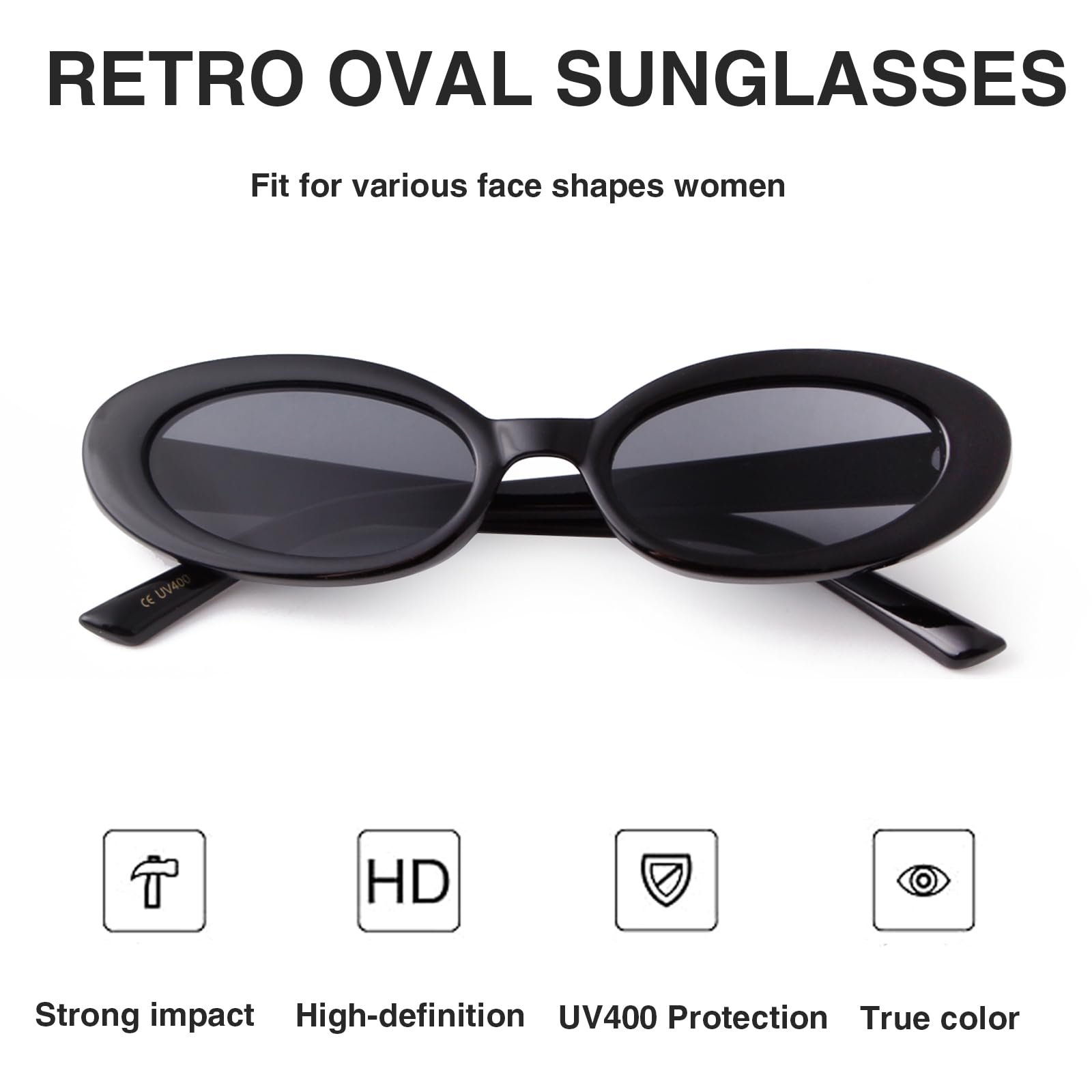 Модні овальні сонцезахисні окуляри Laurinny для чоловіків і жінок, круглі в стилі ретро 90-х, фото №4