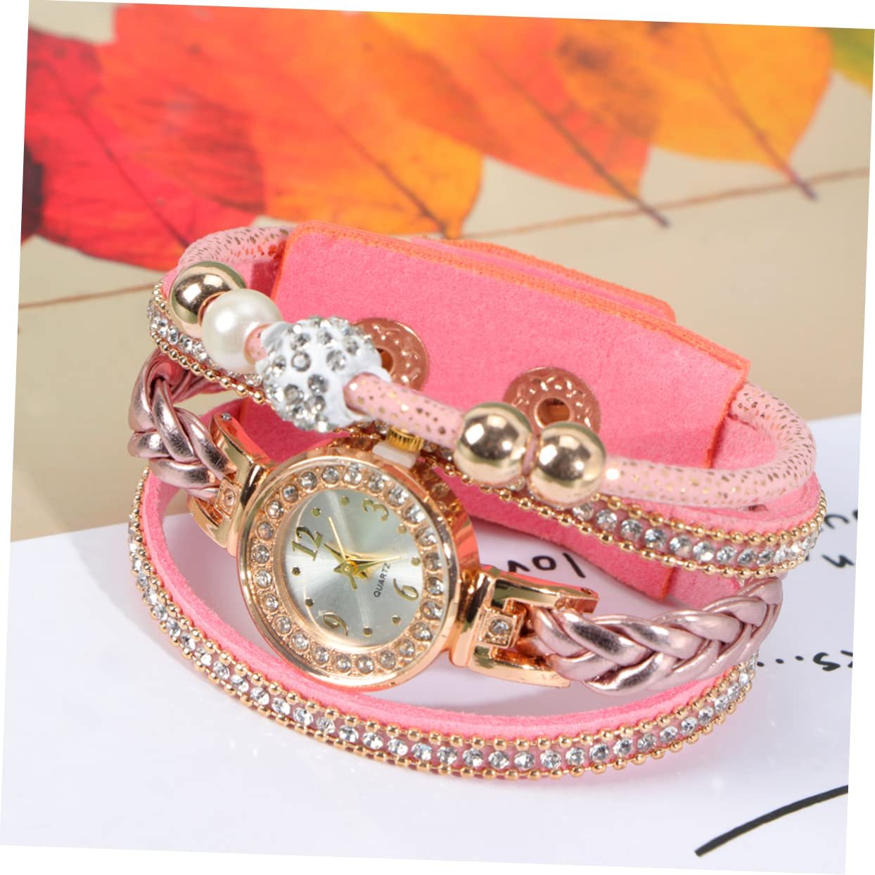 Годинник жіночий Beaupretty з плетеним браслетом та ланцюжком, кварцовий механізм, фото №8