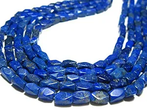 Бусины Лазурит Граненые Продолговатые 14 дюймов 6-8 мм - Фото 1