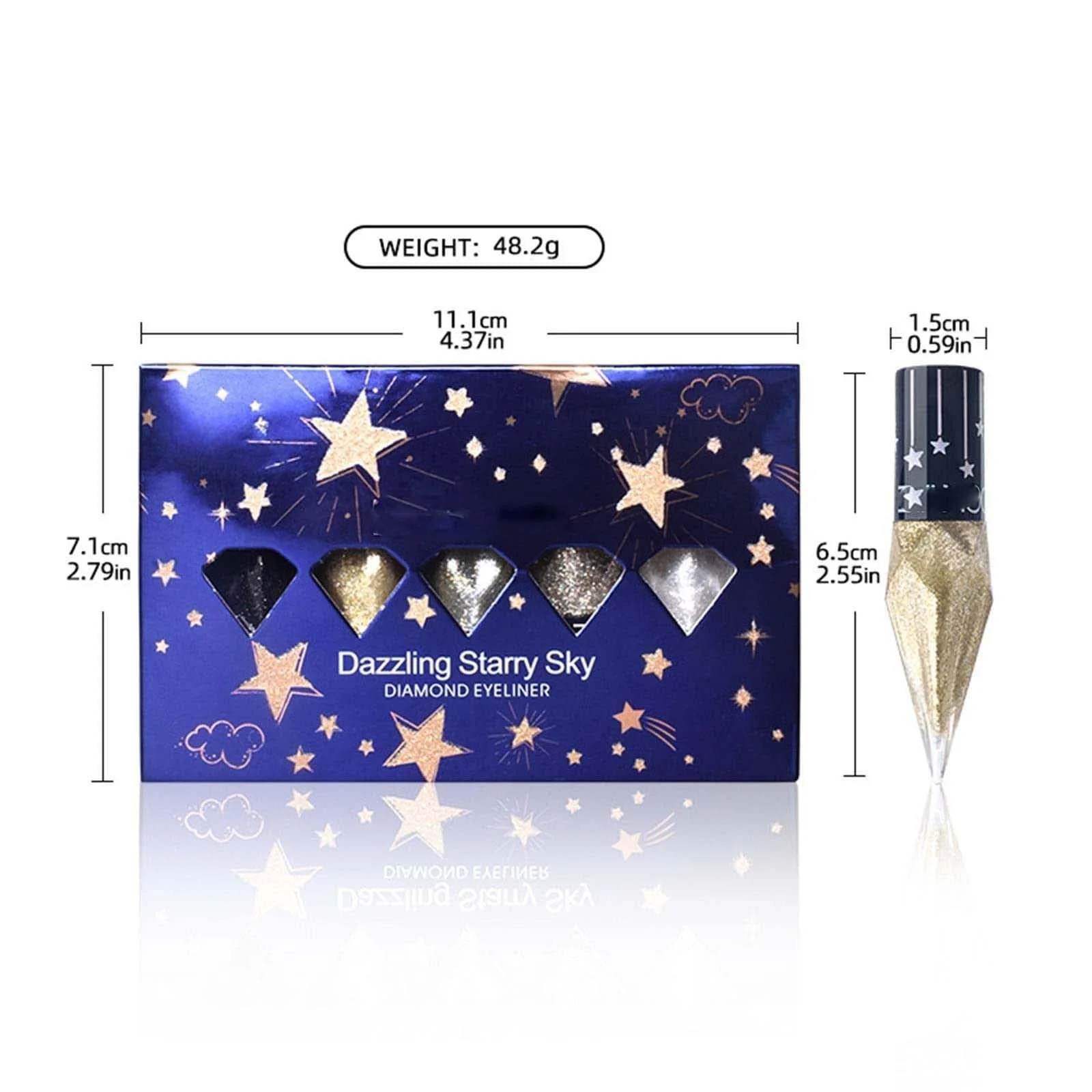 Набір рідких підводок для очей з блискітками 12,5 мл, фото №7 Набір рідких підводок для очей з блискітками 12,5 мл, фото №7