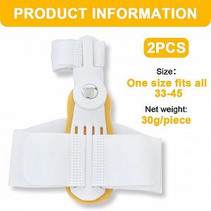 Коректор великого пальця стопи Hallux Valgus, коригуюча пластина, 3 кути фіксації, для дня і ночі, унісекс synthetic.ua - Фото 1