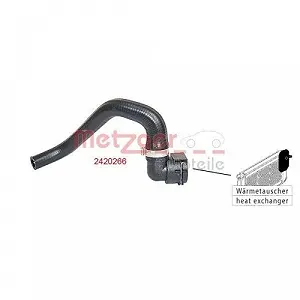 Патрубок радиатора METZGER 2420266 для FIAT synthetic.ua - Фото 1
