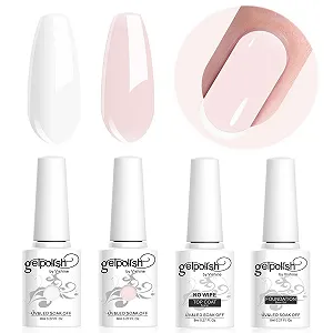 Гель-лак Vishine Набір 4 шт. French White, French Rose, Базове покриття 8 мл - Фото 1