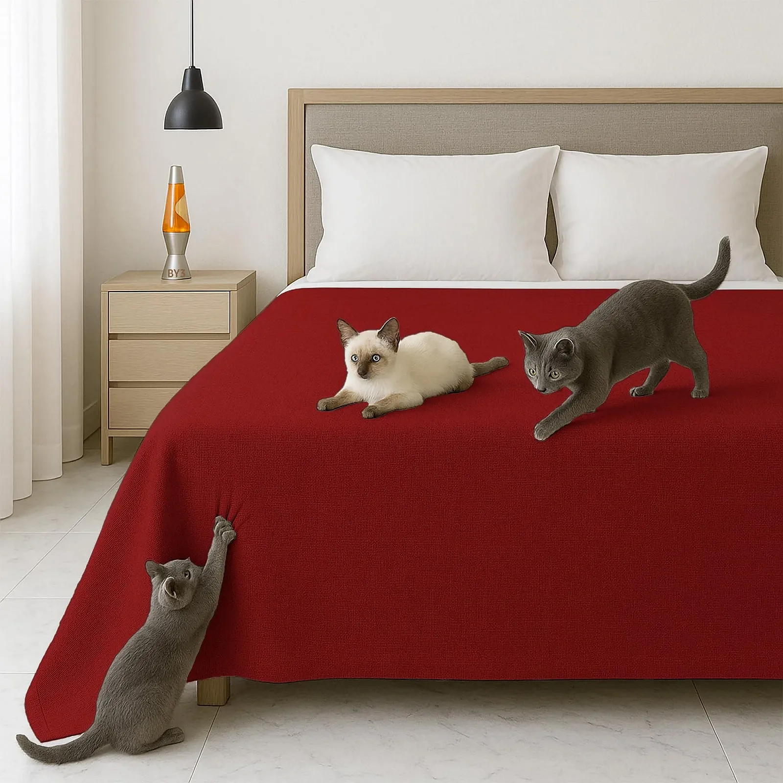 Покрывало Byour3 Хлопок Органический Смешанный Двуспальная Односпальная Queen Size Лето Весна Декоративное Прочное Покрывало Спальня Красный, Односпальная, фото №3