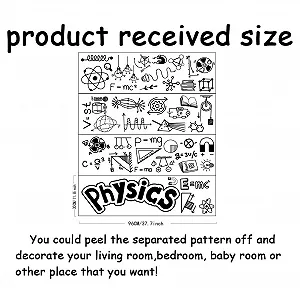 Наклейка на стіну SUPERDANT Physics Elements Вінілова synthetic.ua - Фото 1