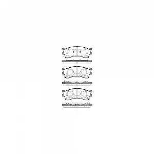 Комплект тормозных колодок дискового тормоза TRISCAN 8110 50005 для MAZDA передний мост - Фото 1