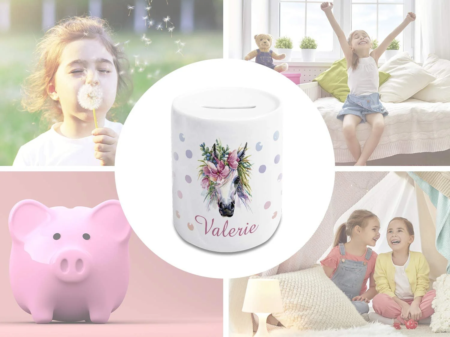 Скарбничка дитяча GrazDesign Unicorn Персоналізована, фото №7