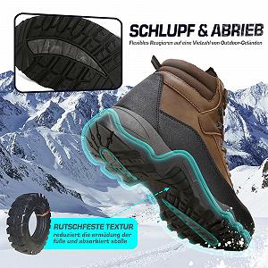 Трекинговые ботинки мужские зимние Bergschuhe, теплые зимние ботинки, зимние сапоги, удобные водонепроницаемые туристические ботинки, снегоступы для активного отдыха, мужские ботинки для трейлраннинга synthetic.ua - Фото 1