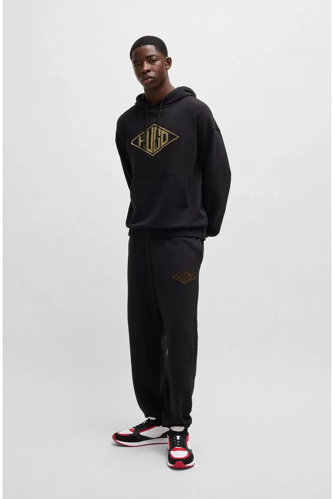 Кросівки HUGO Icelin Runn з різних матеріалів з логотипом, фото №3