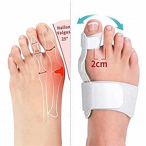 Шина для великого пальця стопи TMXKOOK, 6 шт., для фізіологічної корекції вальгусної деформації великого пальця, зняття болю, для чоловіків і жінок synthetic.ua - Фото 1