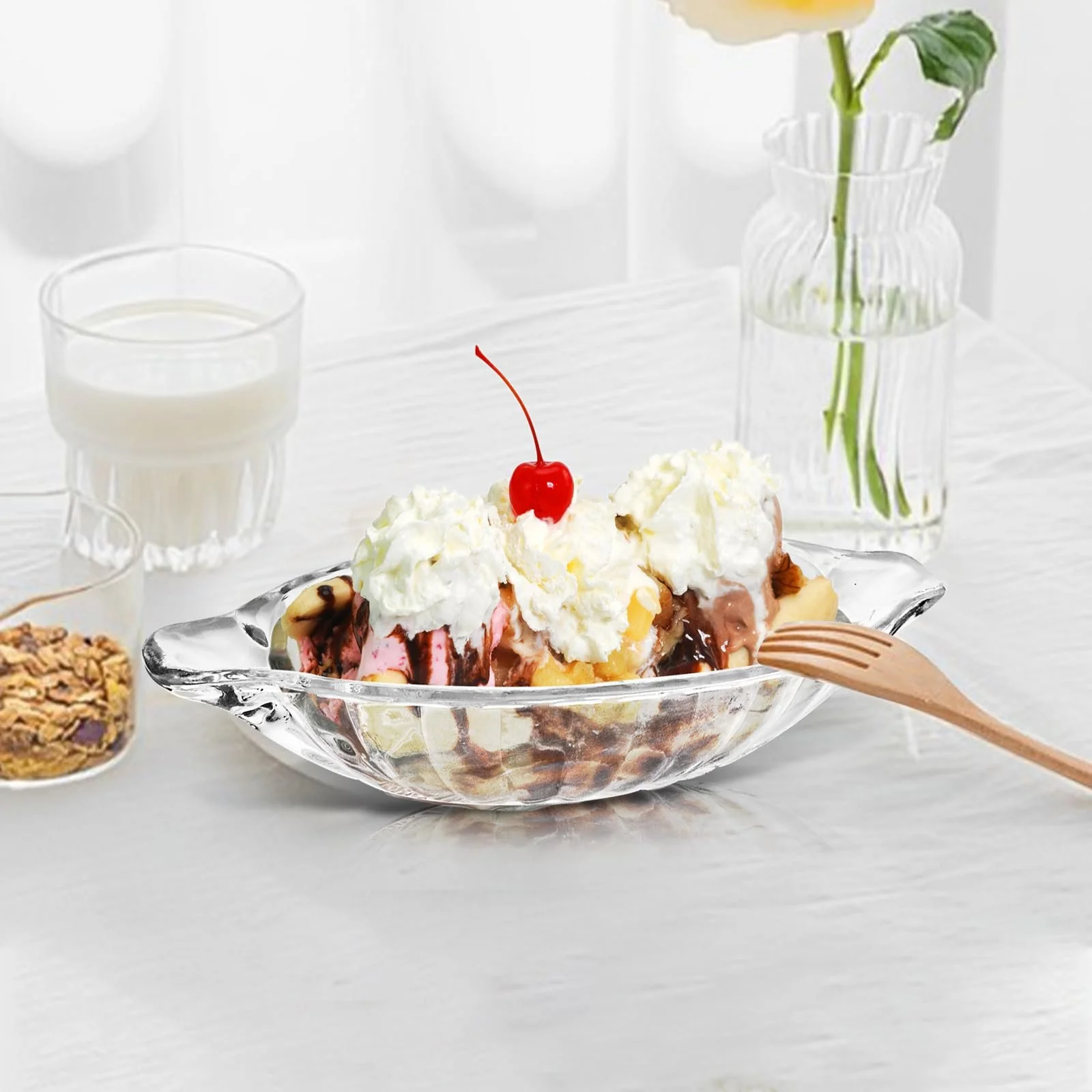 Миска WOPPLXY для бананового сплита 6 шт, Миска для мороженого, Десертная миска, 180 мл, фото №6