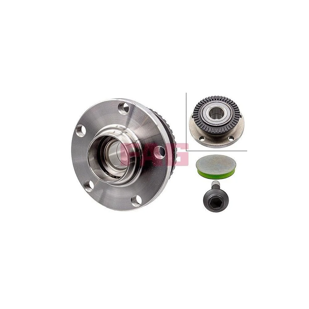 Комплект підшипника маточини Schaeffler FAG 713 6107 00 для AUDI SEAT AUDI (FAW) задня вісь, фото №1