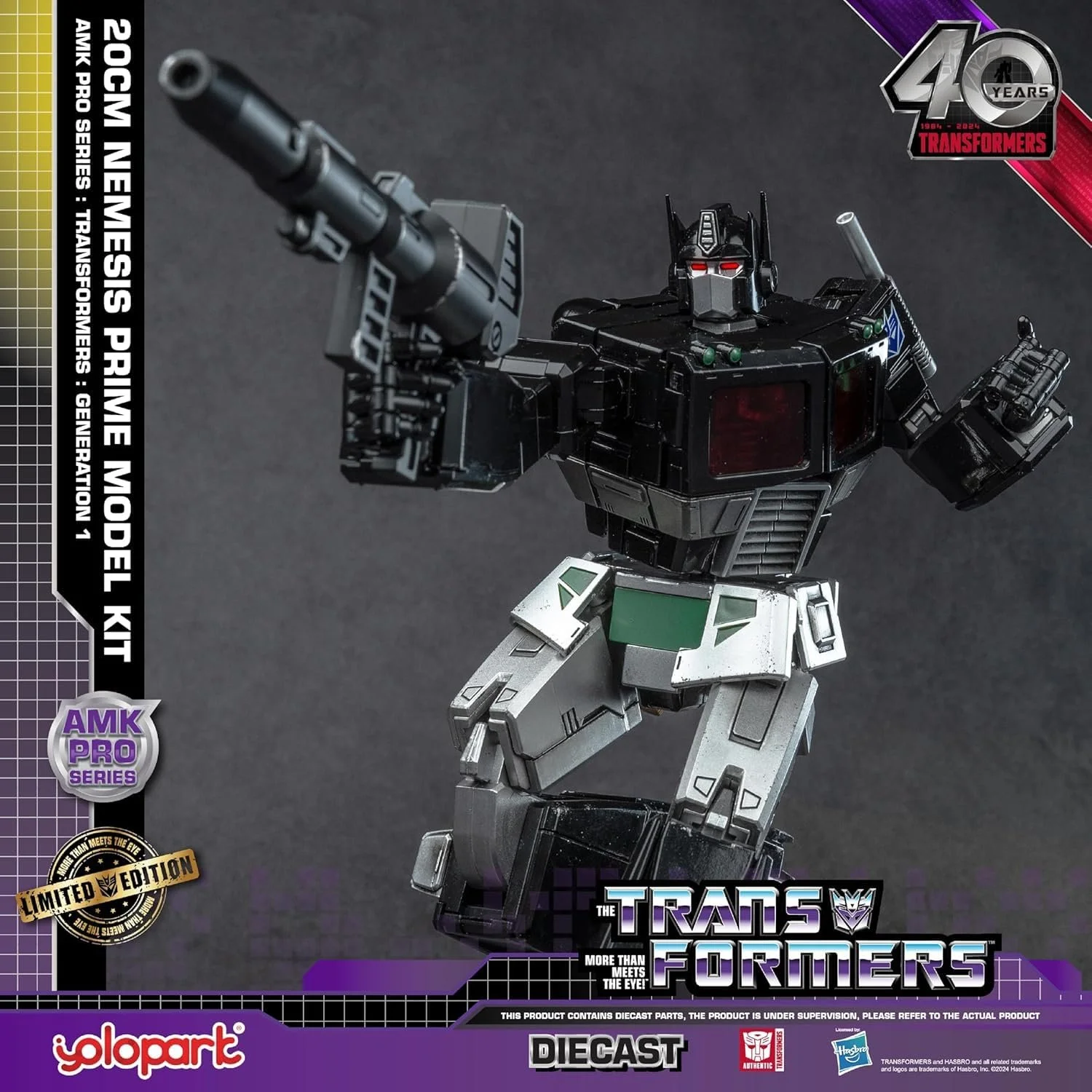 Фігурка YOLOPARK Transformers G1 AMK PRO Nemesis Prime Improved Armament 7,87 дюйма, фото №6