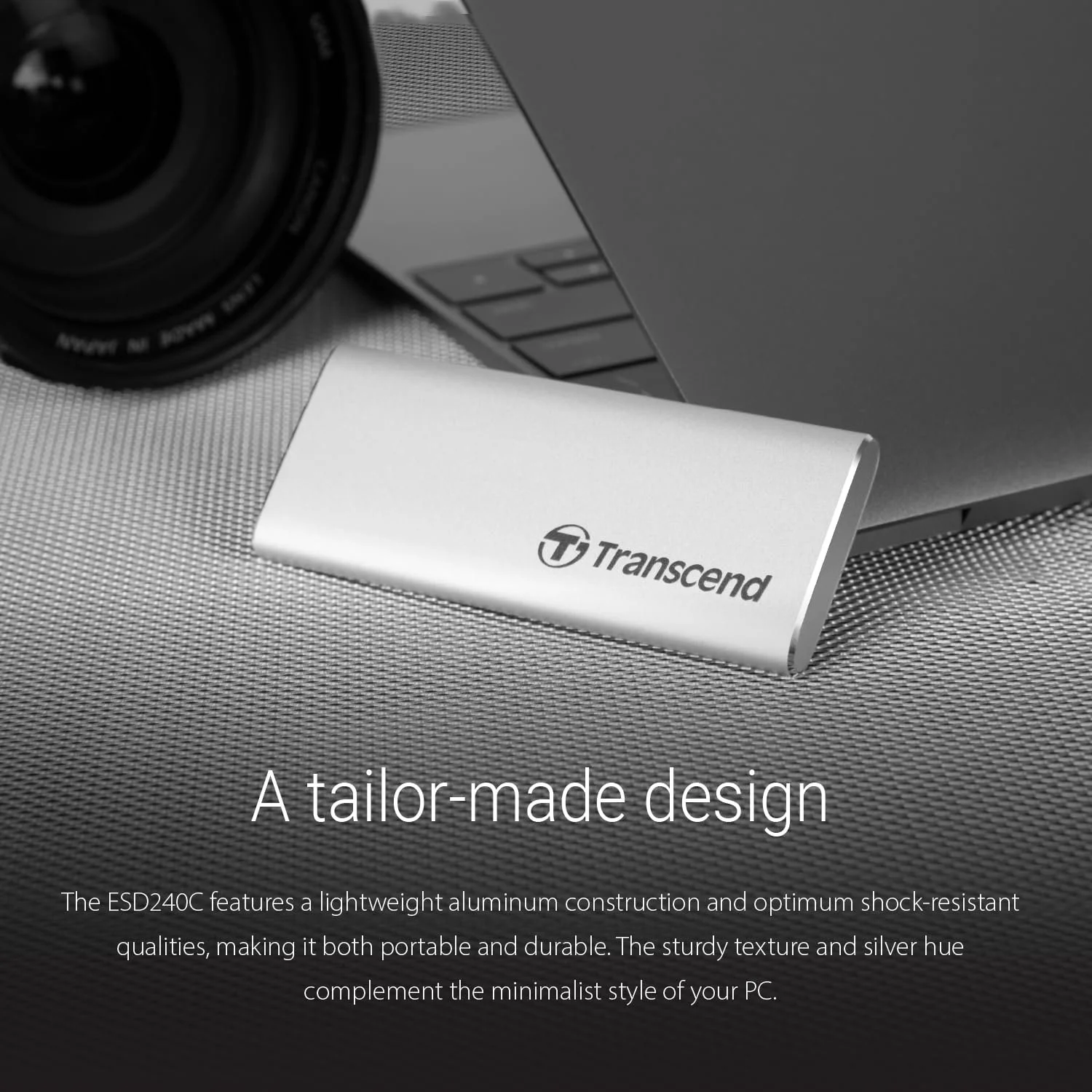 Внешний портативный SSD Transcend TS240GESD240C 240GB USB 3.1 Gen 2 Silver, фото №5