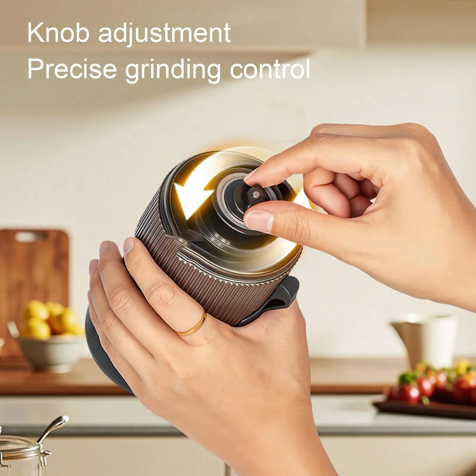 Автоматична кавомолка Electric з регульованим розміром помелу, USB, бездротова для дому, кемпінгу, подорожей, фото №4