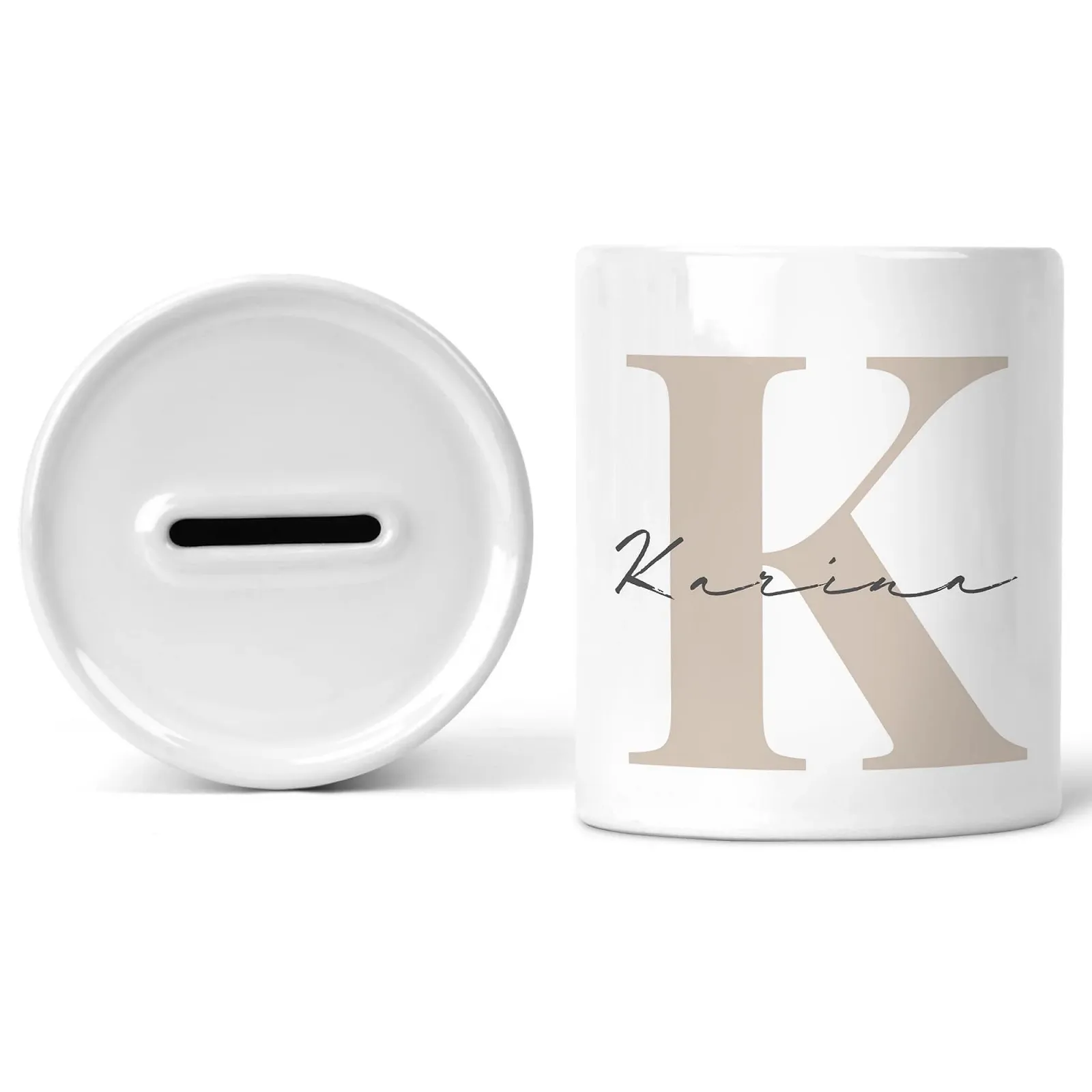 Скарбничка Керамічна Coffee Cash Бежева 9,4 x 8 см, фото №7