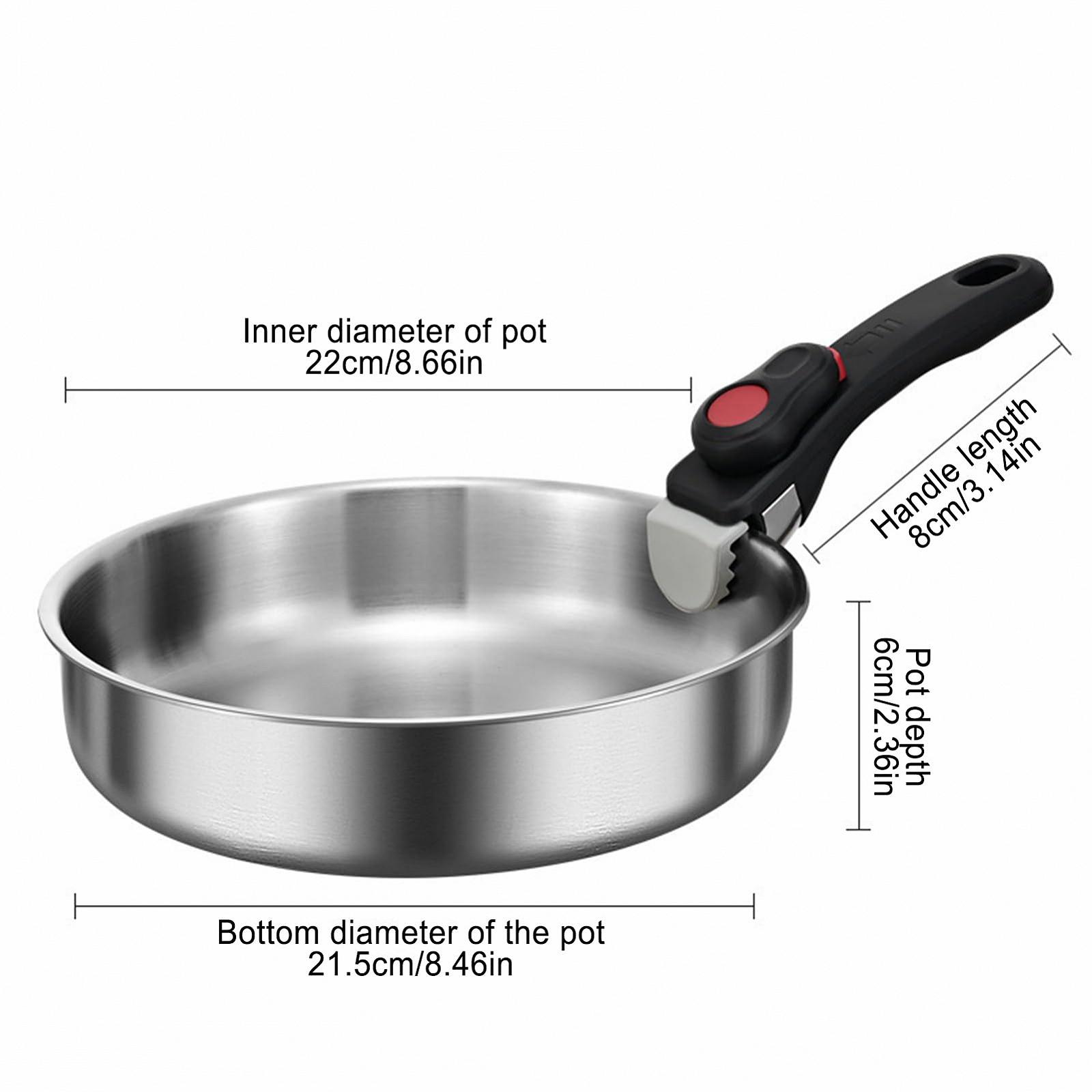 Пательня Non-Stick з нержавіючої сталі з знімною ручкою, фото №7