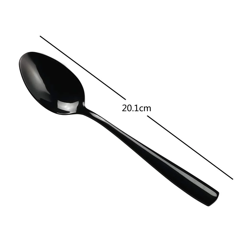 Ложка столова Black Stainless Steel Нержавіюча сталь Чорний, набір 12 штук, фото №2