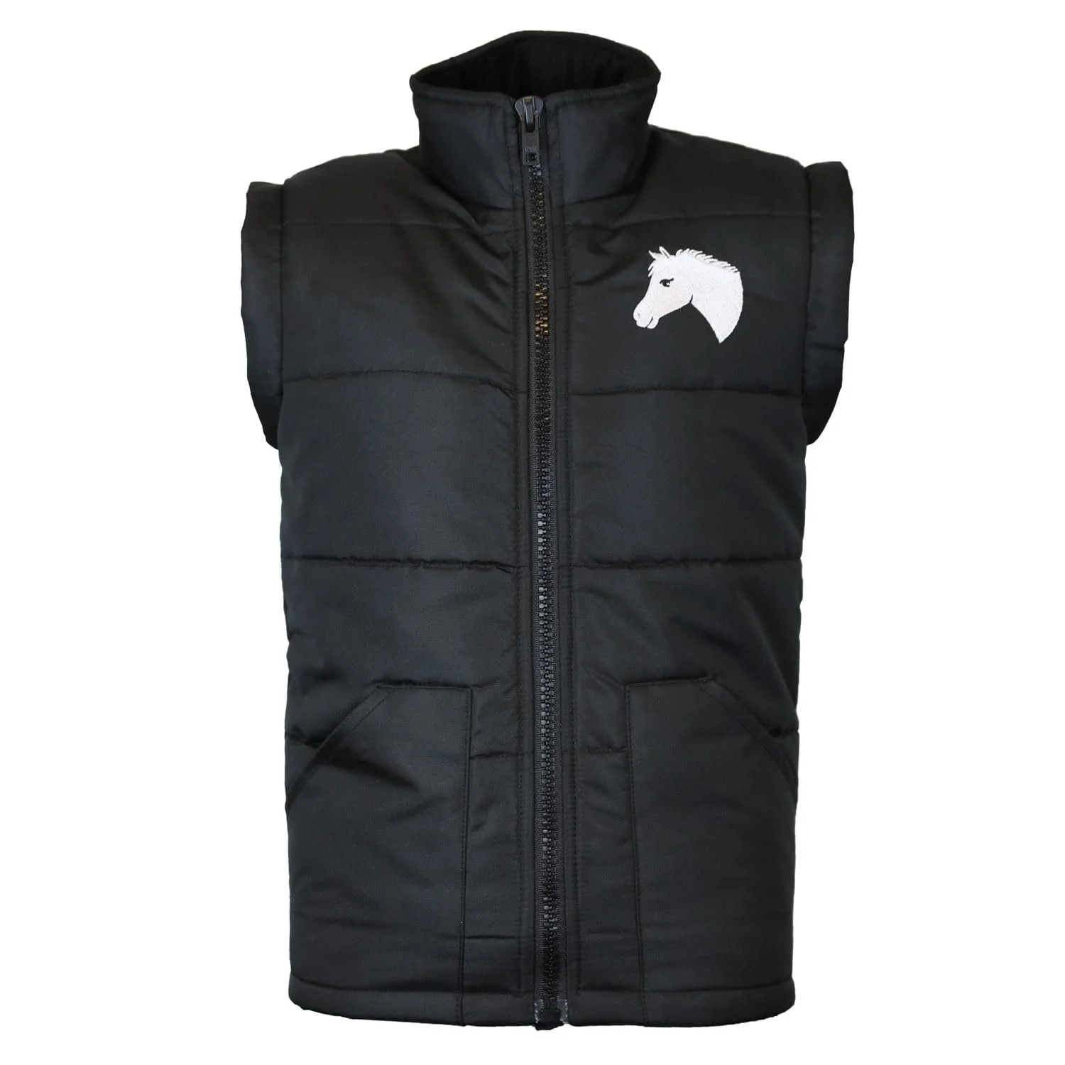 Дитячий жилет для верхової їзди MS-Trachten Mia Чорний з теплою підкладкою, фото №1