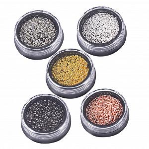 Мікро Бісер для Нігтів minkissy Металеві Намистини для Манікюру, 10 шт synthetic.ua - Фото 1