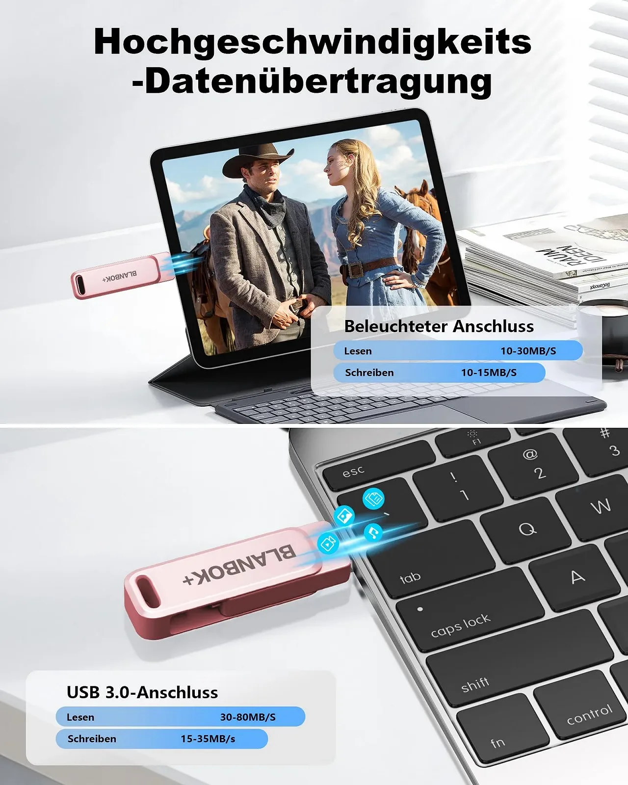 USB-накопичувач 3-in-1 Flash Drive 512 ГБ Pink, фото №3 USB-накопичувач 3-in-1 Flash Drive 512 ГБ Pink, фото №3