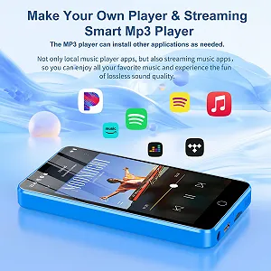 MP3 плеєр Spotify M8 80 ГБ Bluetooth WiFi 4 дюйми сенсорний екран синій synthetic.ua - Фото 1