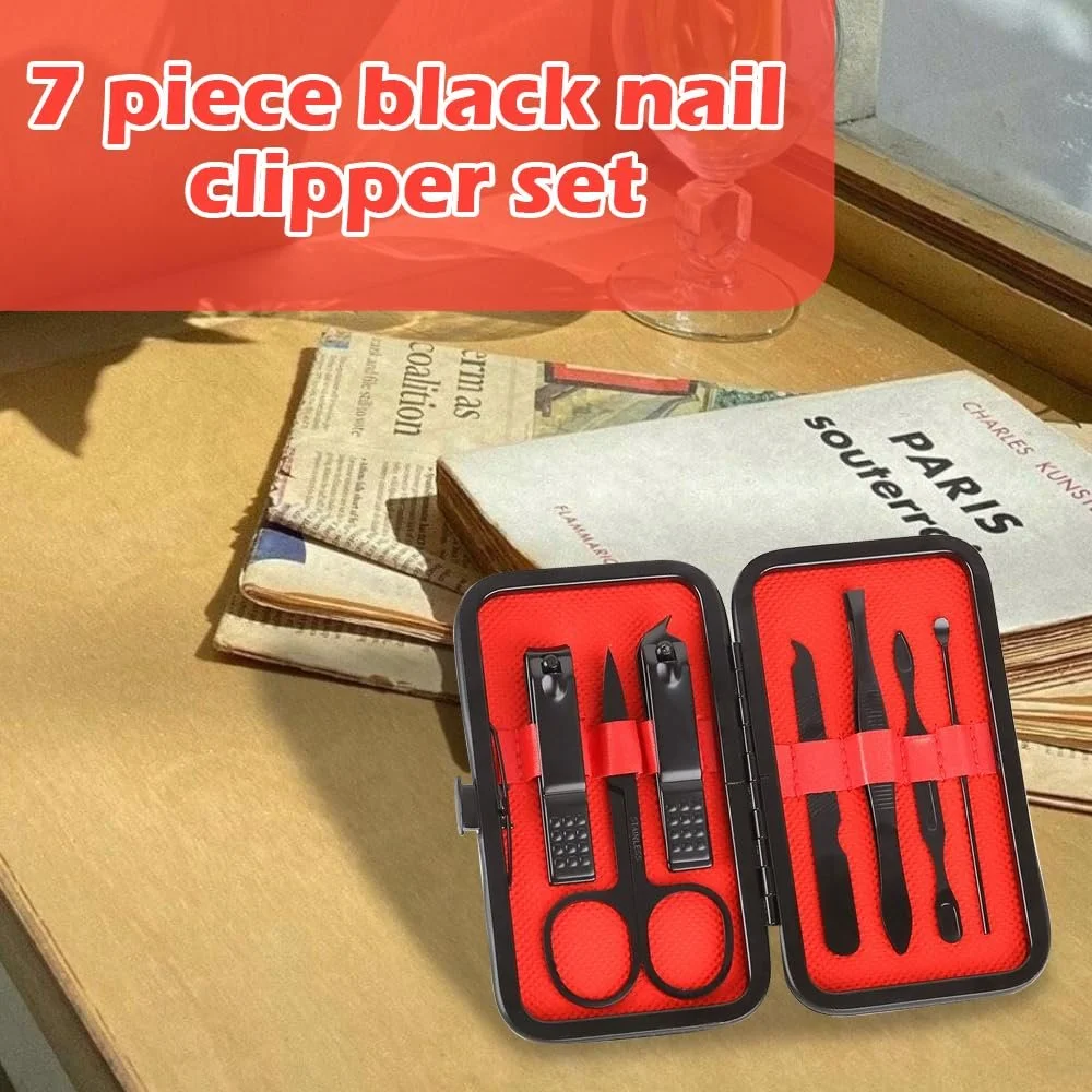 Набор для маникюра и педикюра профессиональный 7 предметов, дорожный, фото №3