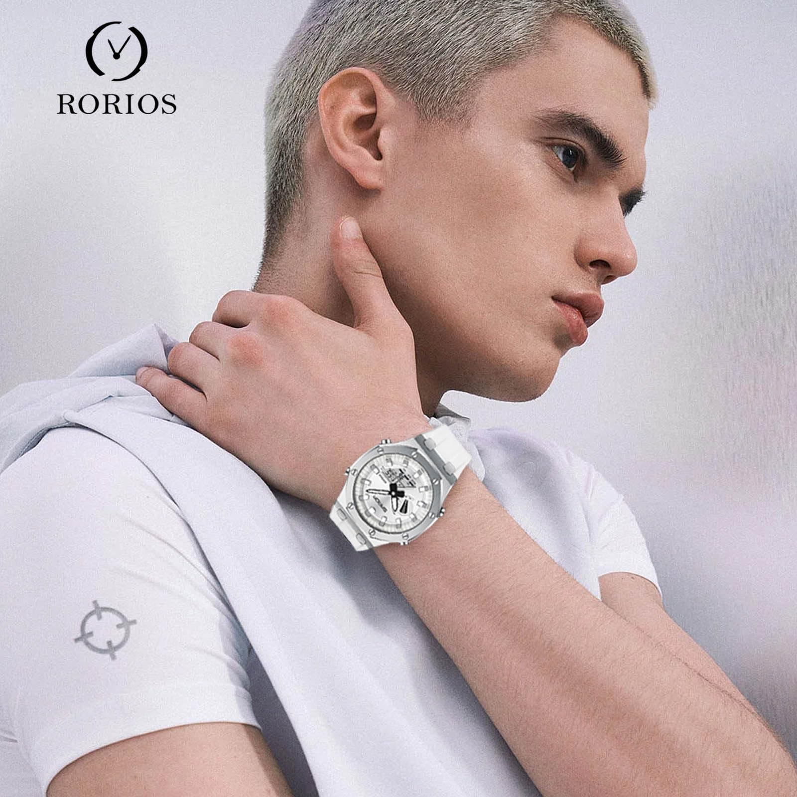 Часы rorios Fashion Для мужчин Электронные 5ATM Силиконовый ремешок Аналоговые Кварцевые Двойной дисплей, фото №2 Часы rorios Fashion Для мужчин Электронные 5ATM Силиконовый ремешок Аналоговые Кварцевые Двойной дисплей, фото №2