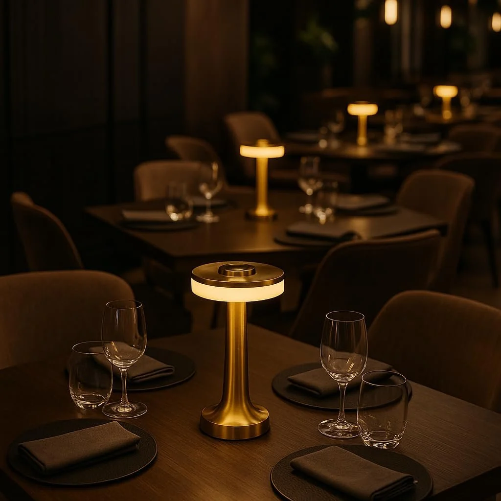 Настільна лампа LED Lumisky CHICGLOW Бездротова Набір з 2 шт. 21 см Золотистий, фото №3